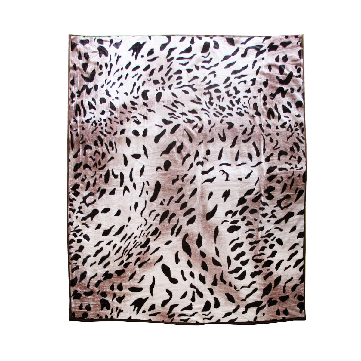 675gsm 2 Ply Animal Print Faux Mink Blanket Queen 200x240 cm Jaguar V442-BZO-BLANKET-675ANIMALJAGUAR-TAUPE-QS