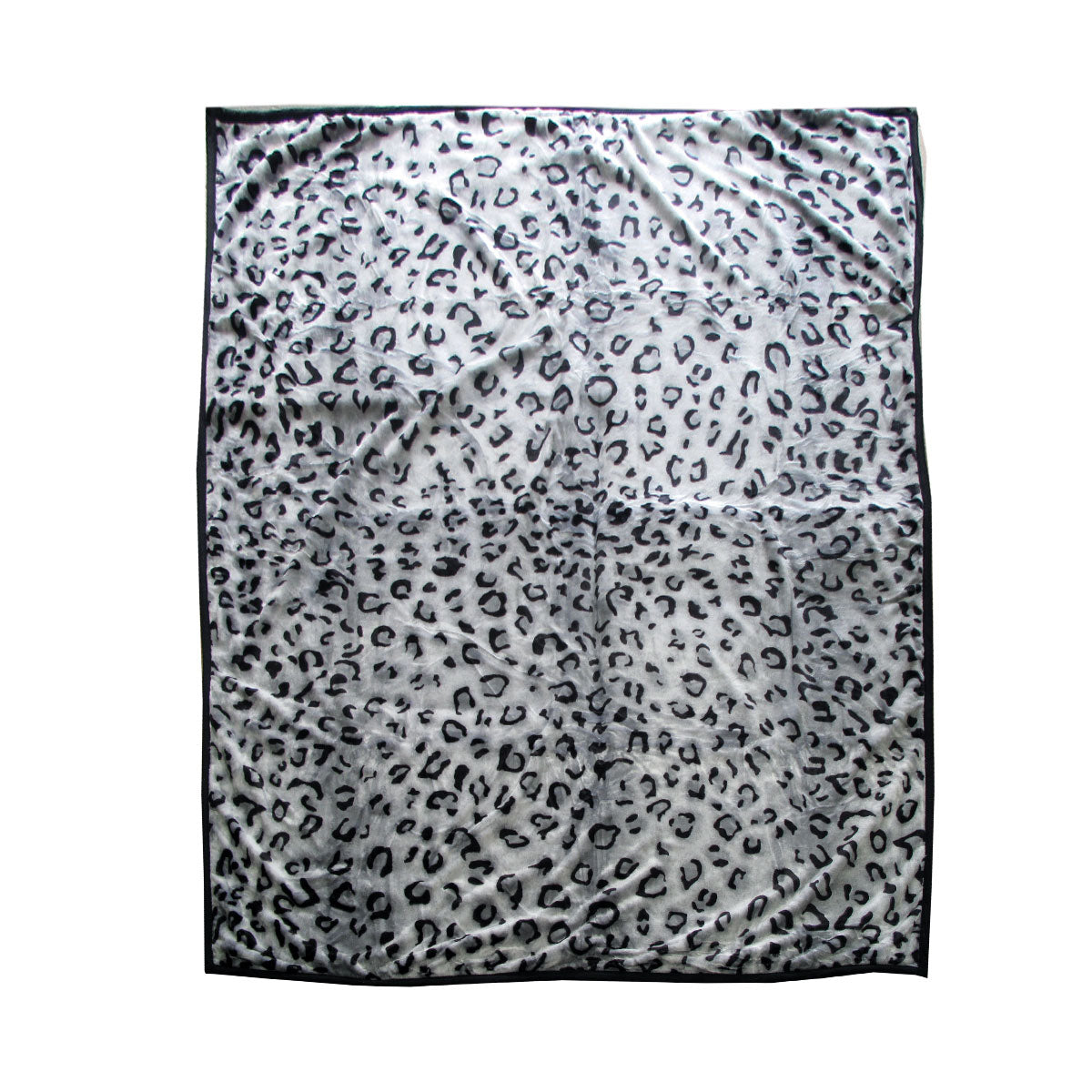 675gsm 2 Ply Animal Print Faux Mink Blanket Queen 200x240 cm Snow Leopard V442-BZO-BLANKET-675ANIMALLEOPARD-SNOW-QS