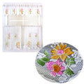 3 Pce Cafe Blooms Lace Kitchen Curtain Set V442-BZO-CURTAIN-3PCEBLOOMS3521-WHITE-RE