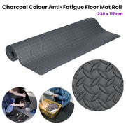 Tool Masters Charcoal Colour Anti-Fatigue Grip Mat Roll 236 x 117 cm V442-BZO-FLOORR-GRIPMAT-CHARCOAL-RE