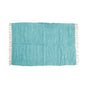 Large Chindi Cotton Handmade Floor Mat with Tassels 90 x 150 cm Aqua V442-BZO-FLOORR-LARGECHINDI-AQUA-RE