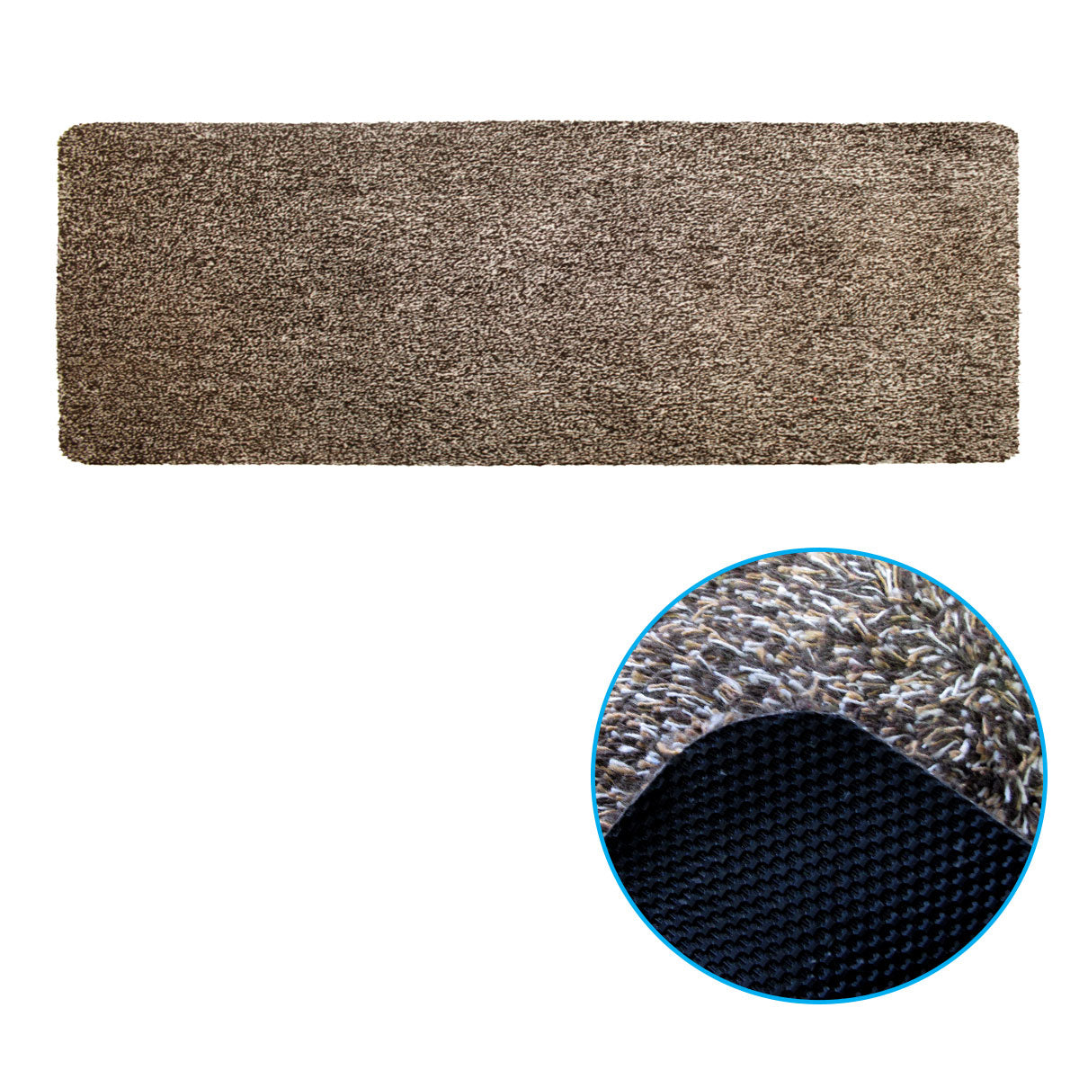 Amazing Absorbent Runner Mat 150 x 57 cm Brown/Taupe/White V442-BZO-MISC-RUNNERMAT-BROWN-RE