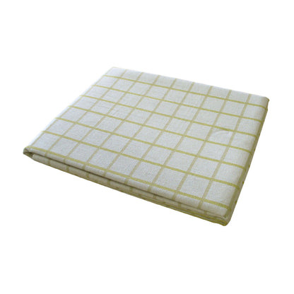 Cotton Grid Checks Oblong Table Cloth Yellow 130 x 180cm V442-BZO-TABLEC-GRIDCHECKS180-YELLOW-RE