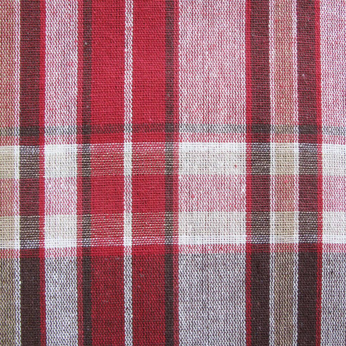 Cotton Plaid Checks Oblong Table Cloth Red 130 x 180cm V442-BZO-TABLEC-PLAIDCHECKS180-RED-RE