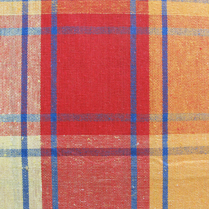 Cotton Plaid Checks Oblong Table Cloth Yellow 130 x 180cm V442-BZO-TABLEC-PLAIDCHECKS180-YELLOW-RE