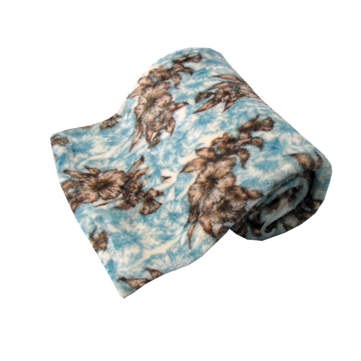190GSM Fashion Printed Ultra Soft Coral Fleece Throw 127 x 152cm Amber V442-BZO-THROW-CORALAMBER-BLUE-RE