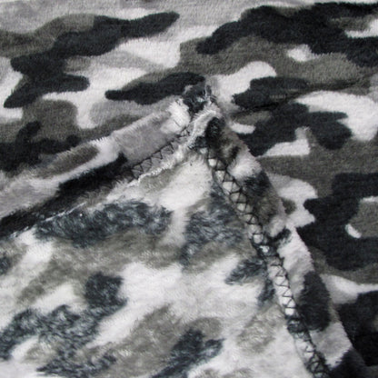 190GSM Boys Cool Ultra Soft Coral Fleece Throw 127 x 152cm Army Camouflage V442-BZO-THROW-CORALARMYCAMOUFLAGE-GREY-RE