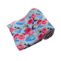 190GSM Fashion Printed Ultra Soft Coral Fleece Throw 127 x 152cm Tea Garden V442-BZO-THROW-CORALTEAGARDEN-BLUE-RE