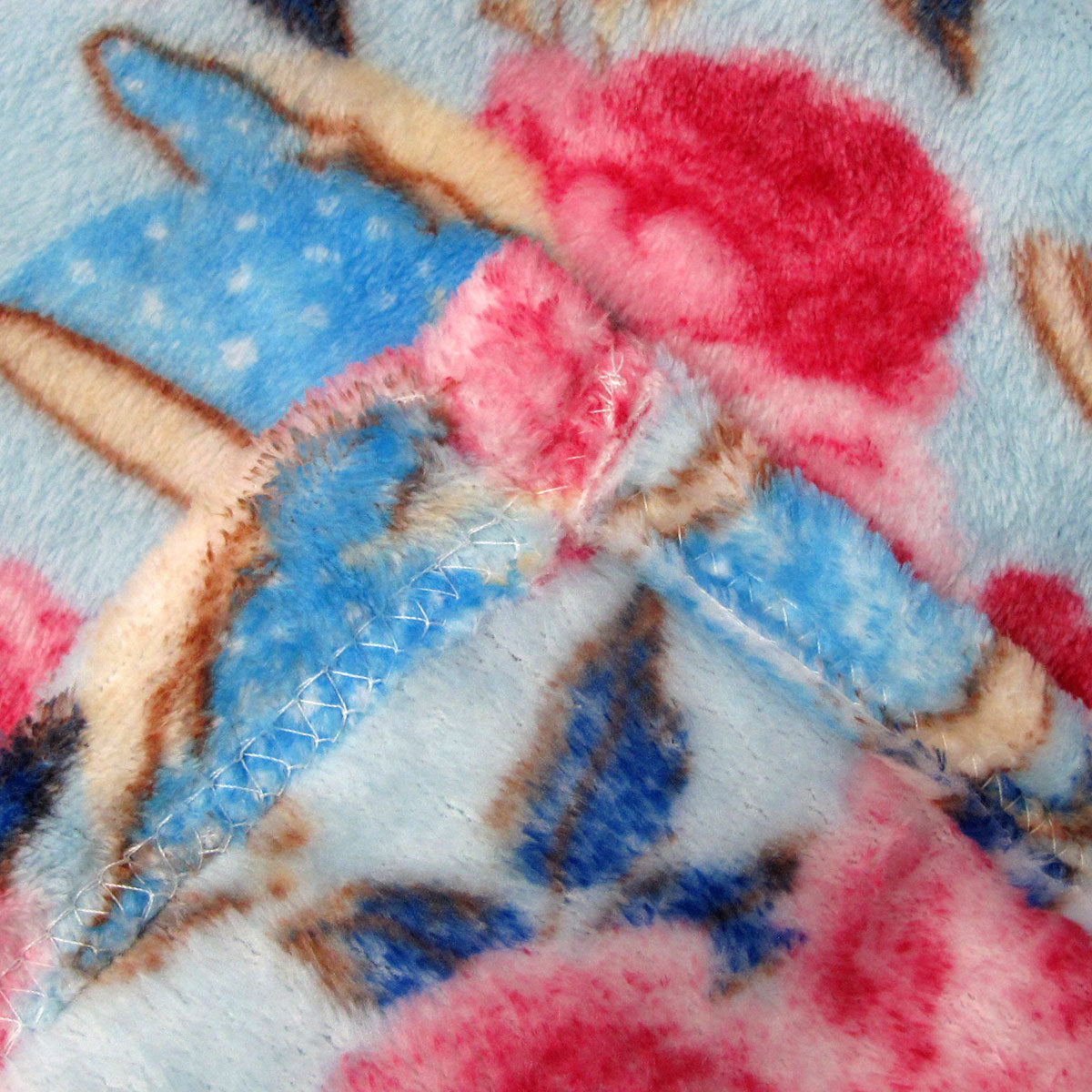 190GSM Fashion Printed Ultra Soft Coral Fleece Throw 127 x 152cm Tea Garden V442-BZO-THROW-CORALTEAGARDEN-BLUE-RE