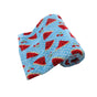 190GSM Girls Cute Ultra Soft Coral Fleece Throw 127 x 152cm Watermelon & Cherries V442-BZO-THROW-CORALWATERMELONCHERRIES-BLUE-RE