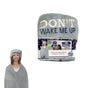 Kids Embroidered Hooded Throw Rug 100 x 125cm Grey Don't Wake Me Up V442-BZO-THROW-EMBHOODWAKEMEUP-GREY-RE