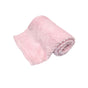 180GSM Soft Popcorn Coral Fleece Throw Rug 127 x 152cm Baby Pink V442-BZO-THROW-POPCORN-BABYPINK-RE