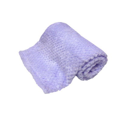 180GSM Soft Popcorn Coral Fleece Throw Rug 127 x 152cm Lilac V442-BZO-THROW-POPCORN-LILAC-RE