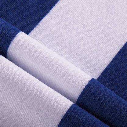 400GSM Cabana Stripe Cotton Polyester Beach Towel Red V442-BZO-TOWEL-CABANA-RED-RE