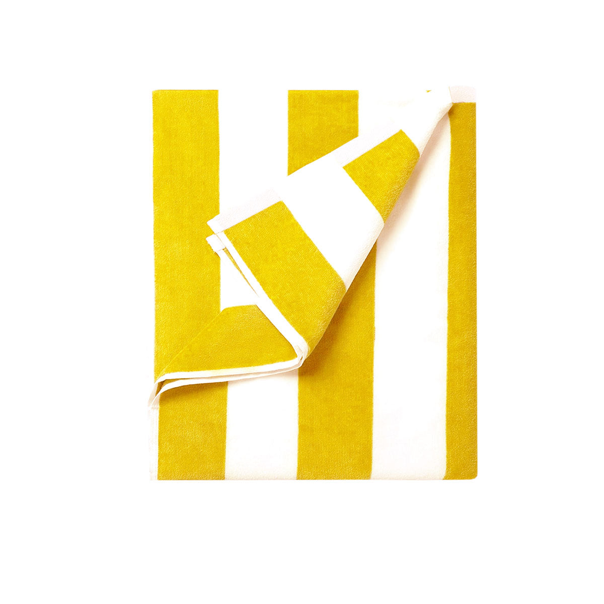 400GSM Cabana Stripe Cotton Polyester Beach Towel Yellow V442-BZO-TOWEL-CABANA-YELLOW-RE