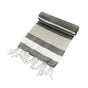 Cotton Rich Large Turkish Beach Towel with Tassels 80cm x 155cm Black V442-BZO-TOWEL-TURKISH-BLACK-RE