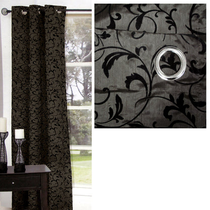 One Piece of Options Flocking Unlined Curtain 110 x 213 cm Charcoal V442-CAP-CURTAIN-OPTIONSFLOCKING-CHARCOAL-RE
