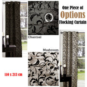 One Piece of Options Flocking Unlined Curtain 110 x 213 cm Charcoal V442-CAP-CURTAIN-OPTIONSFLOCKING-CHARCOAL-RE
