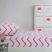 250TC Tribal Dream 100% Cotton Fitted Combo Set Single V442-CAP-FITTEDSS-TRIBALDREAM-PINK-SB
