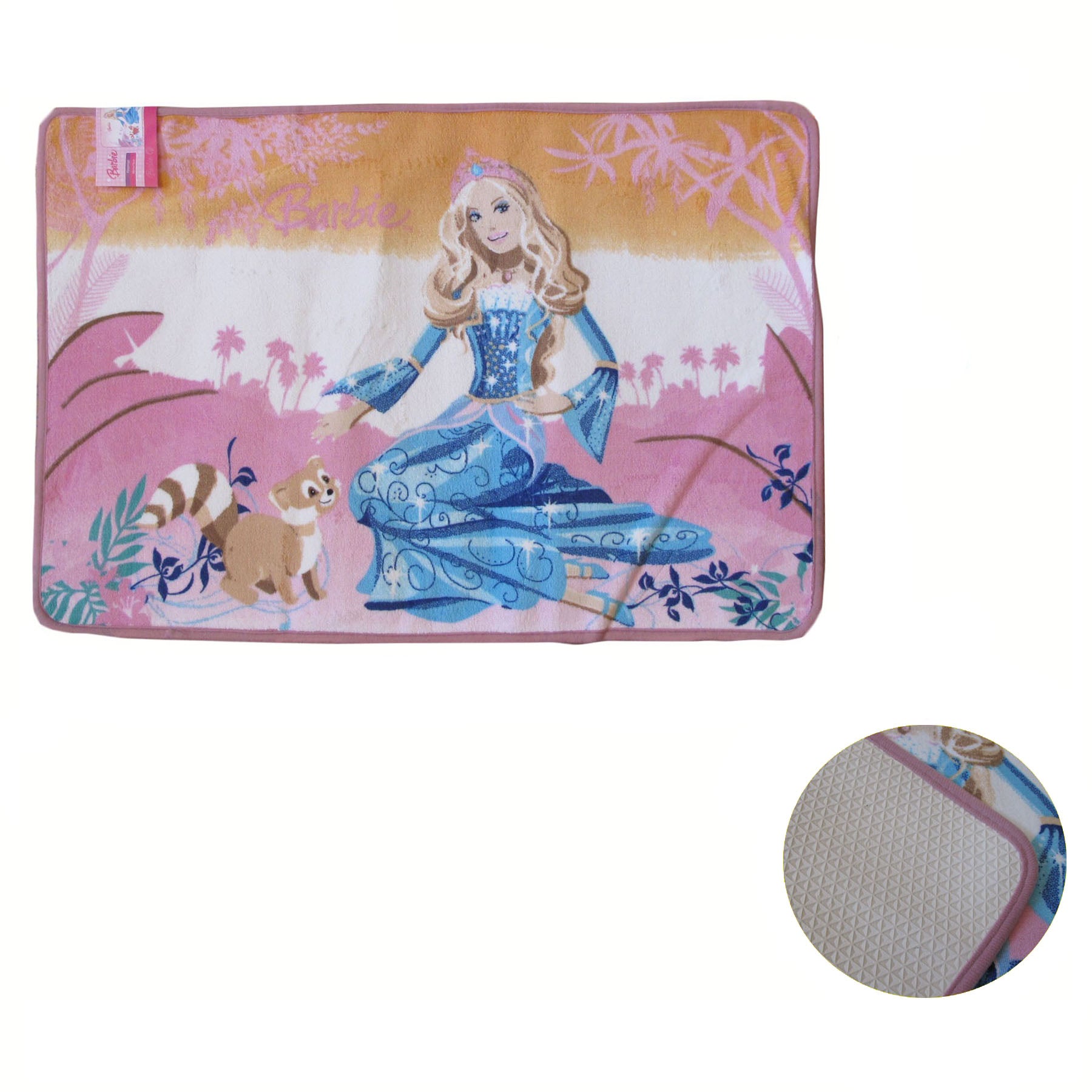 Barbie Non Slip Floor Rug 50 x 75 cm V442-CAP-FLOORR-BARBIE-MULTI-RE