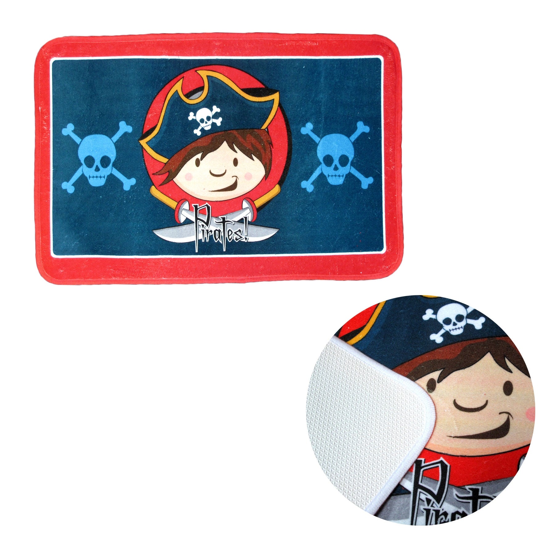 Kids Floor Mat Kids Workshop Pirate V442-CAP-FLOORR-PIRATE-MULTI-RE