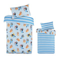 Bluey Bingo Reversible Striped Licensed Quilt Cover Set Single V442-CAP-QUILTCS-BLUEY8377-BLUE-SB