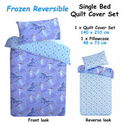 Caprice Disney Frozen Elsa Reversible Licensed Quilt Cover Set Single V442-CAP-QUILTCS-FROZEN6311-LILAC-SB