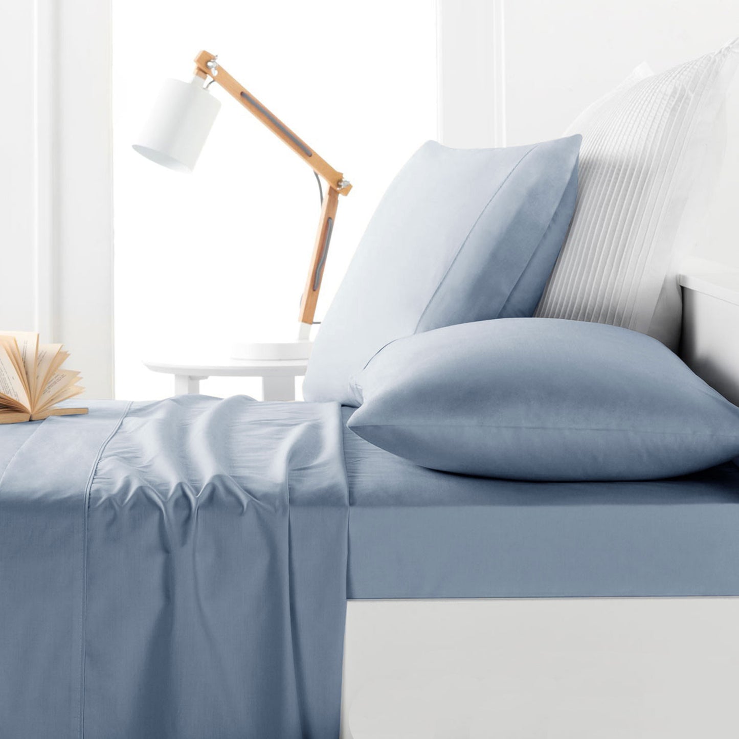 Belmondo 225TC Sheet Set French Blue - King V442-CAP-SHEETS-225TC-FRENCHBLUE-KI