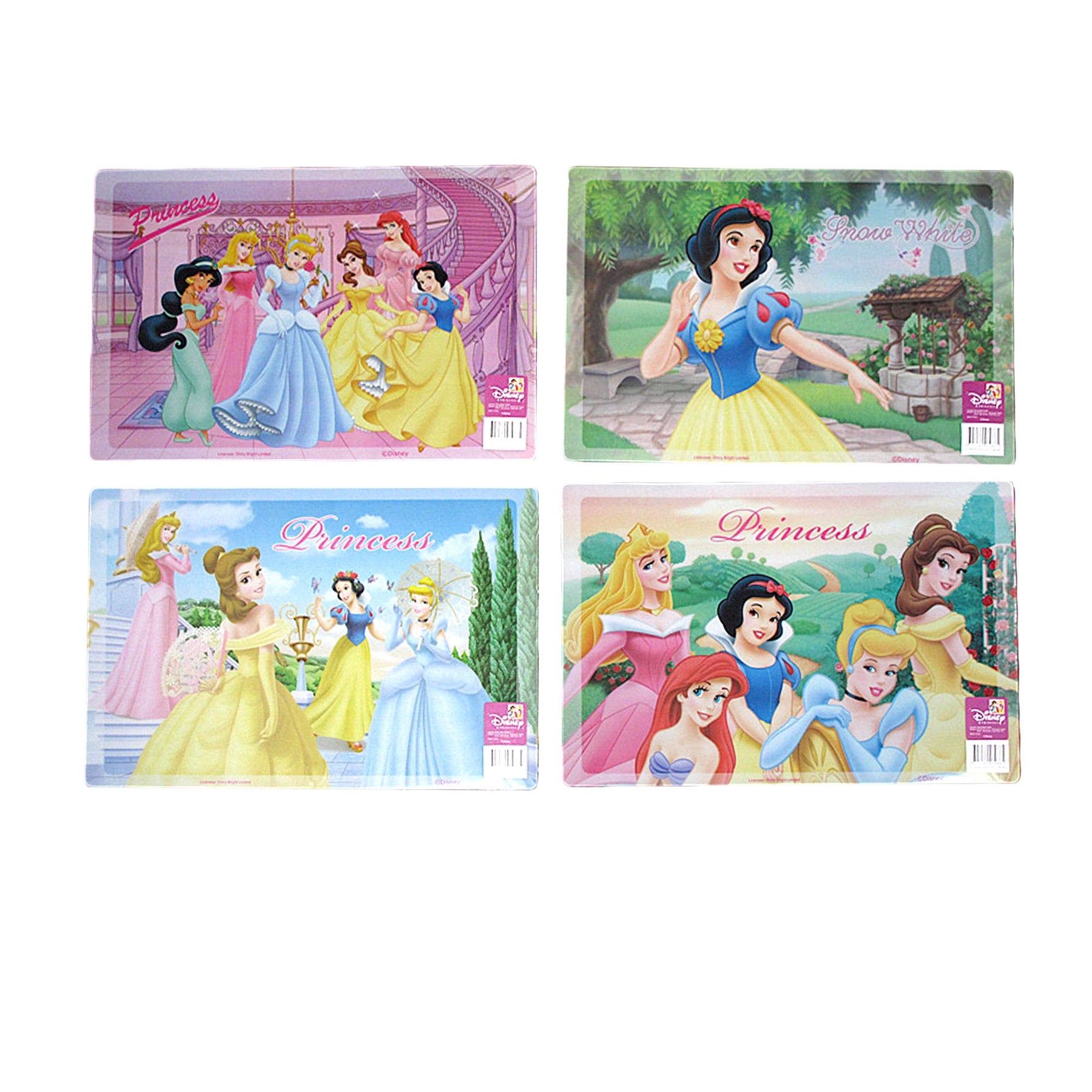 Disney Set of 4 Disney Cartoon Waterproof Placemats Princess V442-CAP-TABLEPLACEMAT-PRINCESS-MULTI-RE