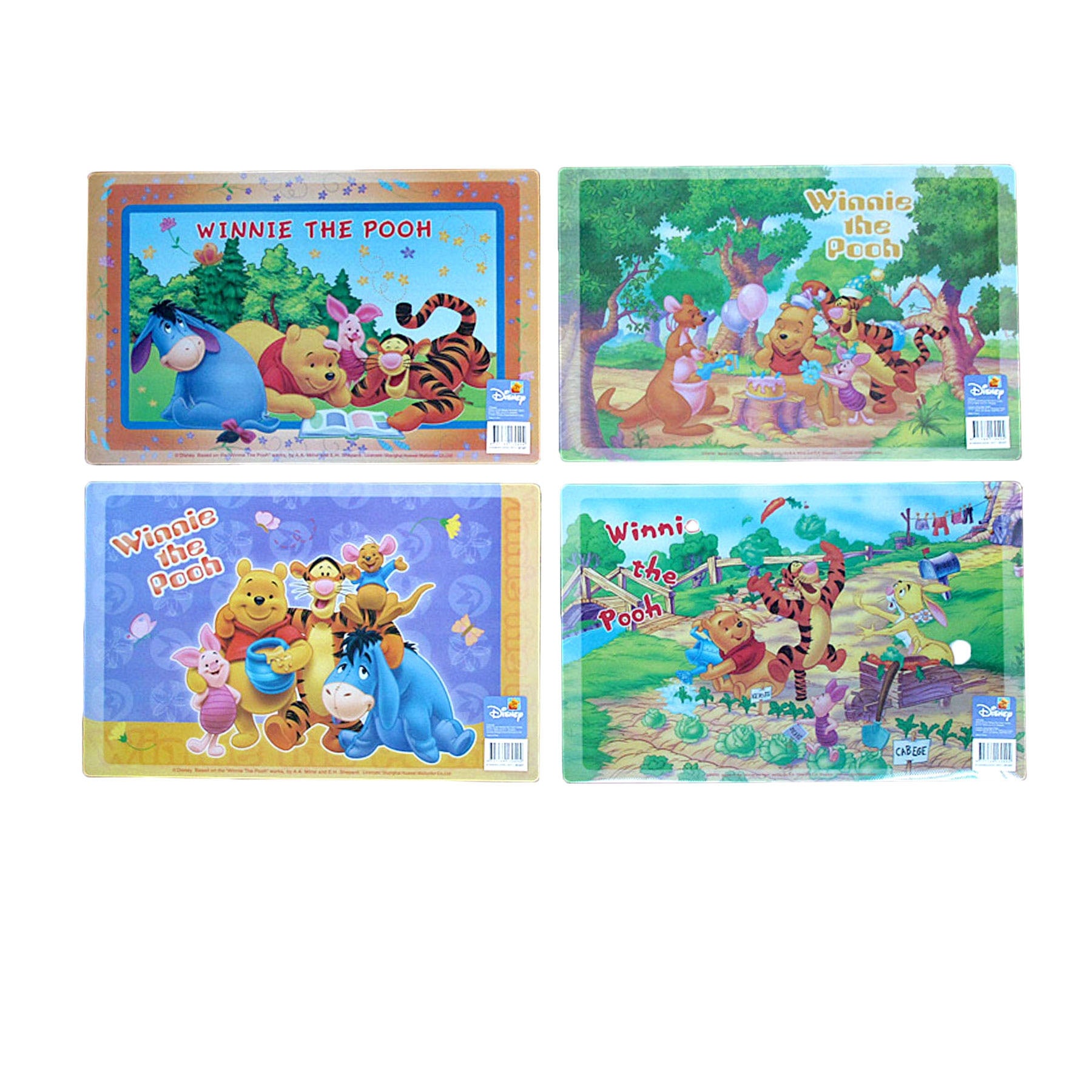 Disney Set of 4 Disney Cartoon Waterproof Placemats Winnie The Pooh V442-CAP-TABLEPLACEMAT-WINNIETHEPOOH-MULTI-RE