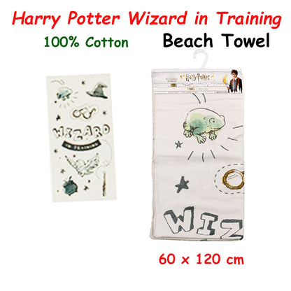 Caprice Harry Potter Wizard in Training Cotton Beach Licensed Towel 60 x 120 cm V442-CAP-TOWEL-BEACHHARRYPOTTER6064-BLUE-RE