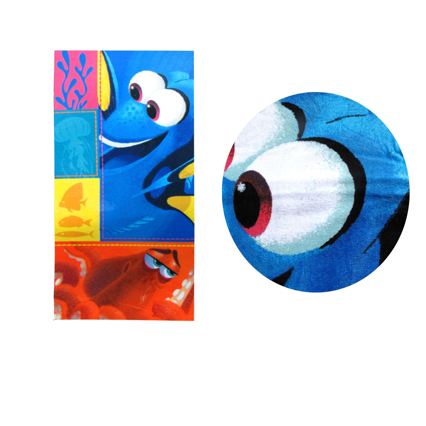 Disney Cotton Bath / Beach Towel Finding Nemo Dory V442-CAP-TOWEL-FINDINGDORY-MULTI-RE