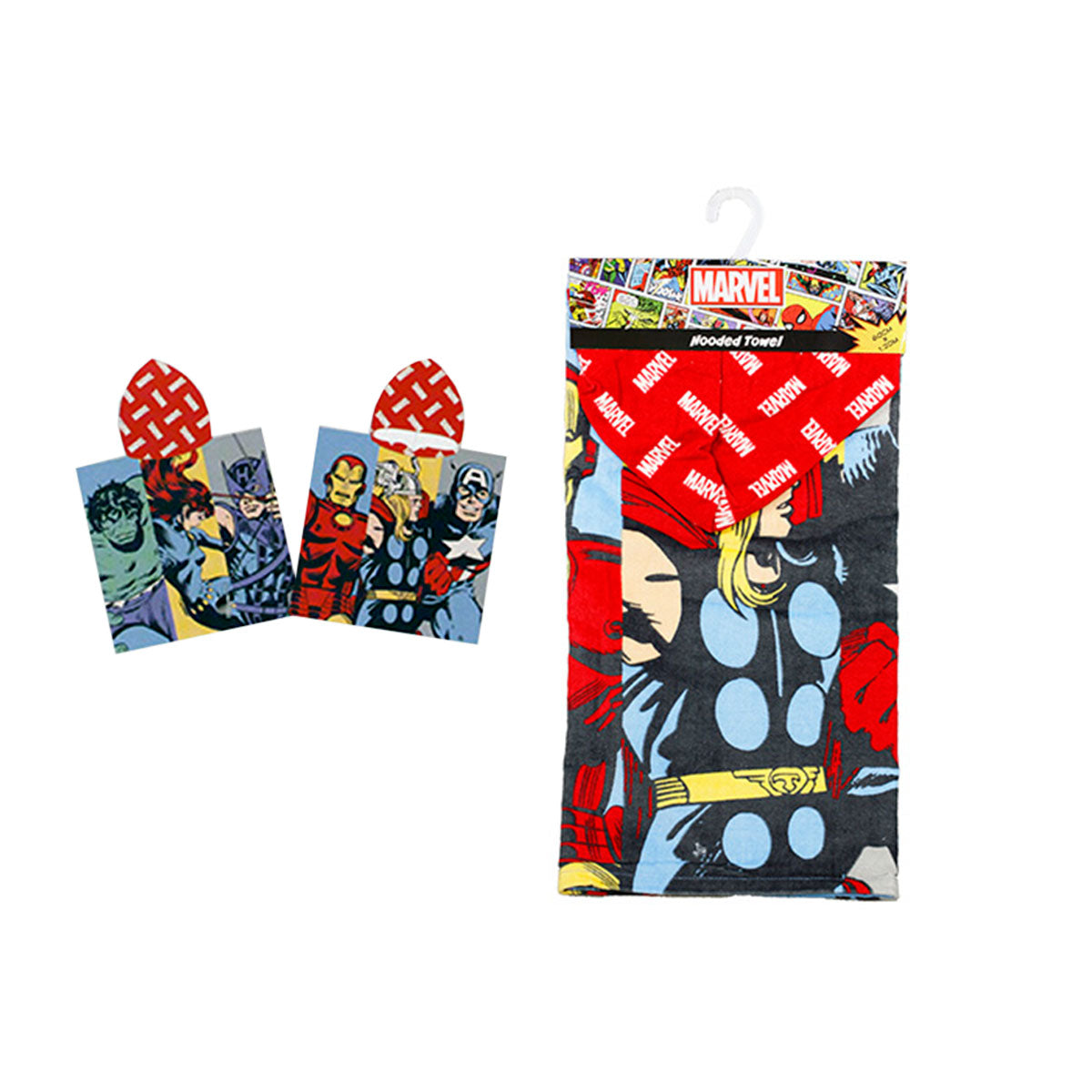 Caprice Marvel Revengers Cotton Hooded Licensed Towel 60 x 120 cm V442-CAP-TOWEL-HOODEDMARVEL8865-RED-SH