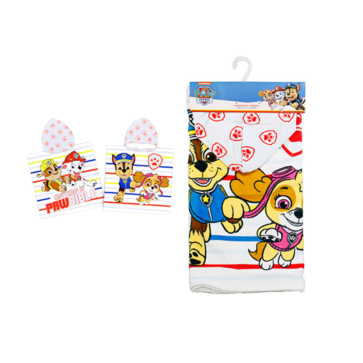 Caprice Paw Patrol Cotton Hooded Licensed Towel 60 x 120 cm V442-CAP-TOWEL-HOODEDPAW9251-BLUE-SH