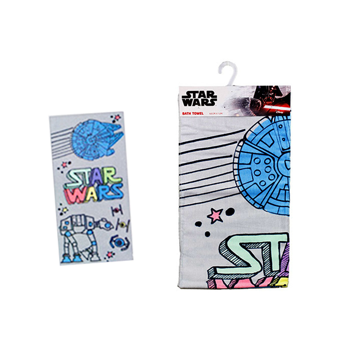 Caprice Star Wars Cotton Licensed Towel 60 x 120 cm V442-CAP-TOWEL-HOODEDSTARWARS6088-GREEN-SH