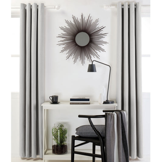 Designers Choice Pair of Linen Cotton Coated Eyelet Curtains Grey 140 x 213cm V442-DRY-CURTAIN-LINENCOTTON213-GREY-RE