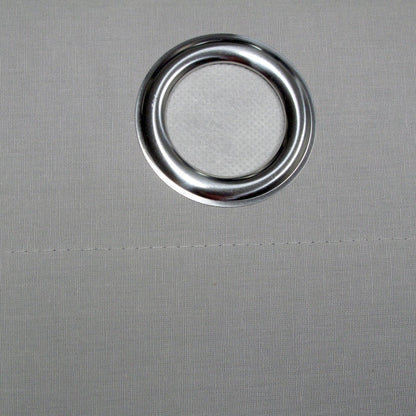 Designers Choice Pair of Linen Cotton Coated Eyelet Curtains Grey 140 x 213cm V442-DRY-CURTAIN-LINENCOTTON213-GREY-RE