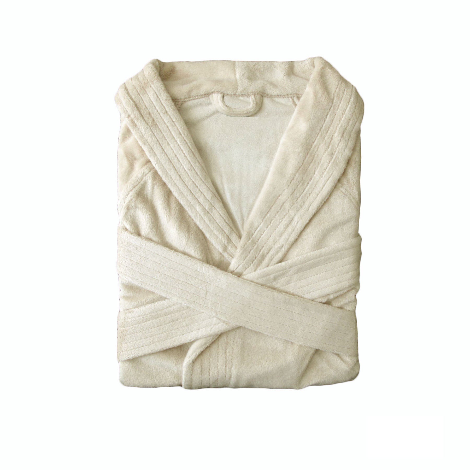 Phase 2 Suede-Mink Bath Robe Ecru V442-END-BATHROBE-SUEDEMINK-ECRU-SH