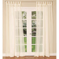 Pair of Sheer Mosquito Net Tab Top Curtains 150 x 240 cm Cream V442-END-CURTAIN-MOSQUITOPAIR-CREAM-RE