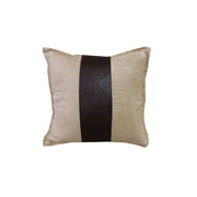 Phase 2 Studio Faux Suede/Faux Leather Square Cushion Cover 40 x 40 cm V442-END-CUSHIONC-STUDIO-BROWN-SQ