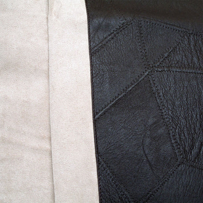 Phase 2 Studio Faux Suede/Faux Leather Square Cushion Cover 40 x 40 cm V442-END-CUSHIONC-STUDIO-BROWN-SQ