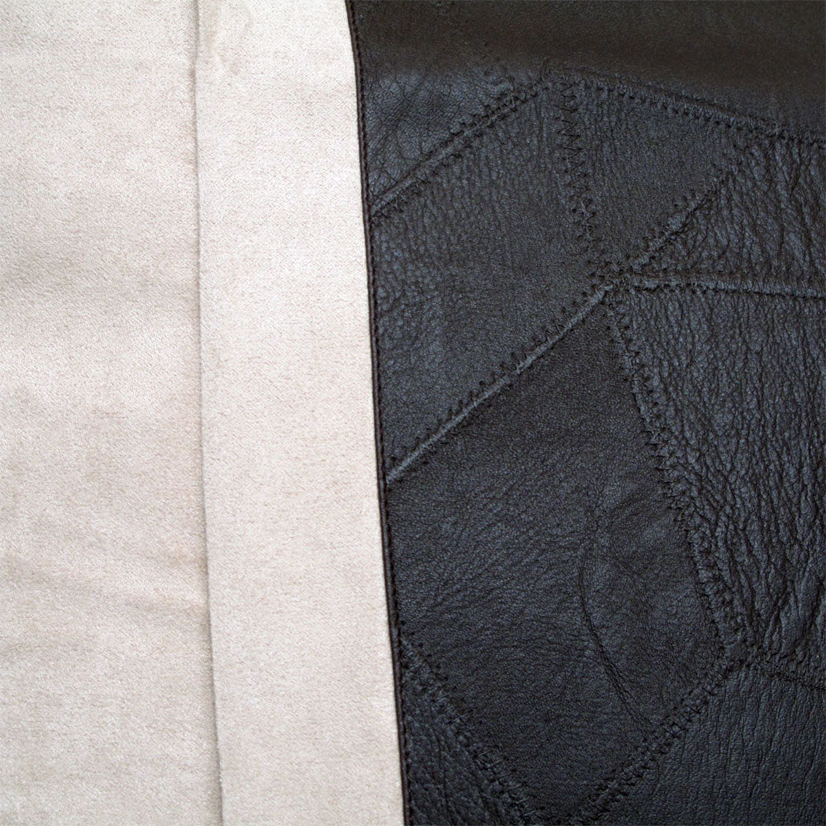 Phase 2 Studio Faux Suede/Faux Leather Neckroll Cover 15 x 35 cm V442-END-NECKROLLC-STUDIO-BROWN-NK