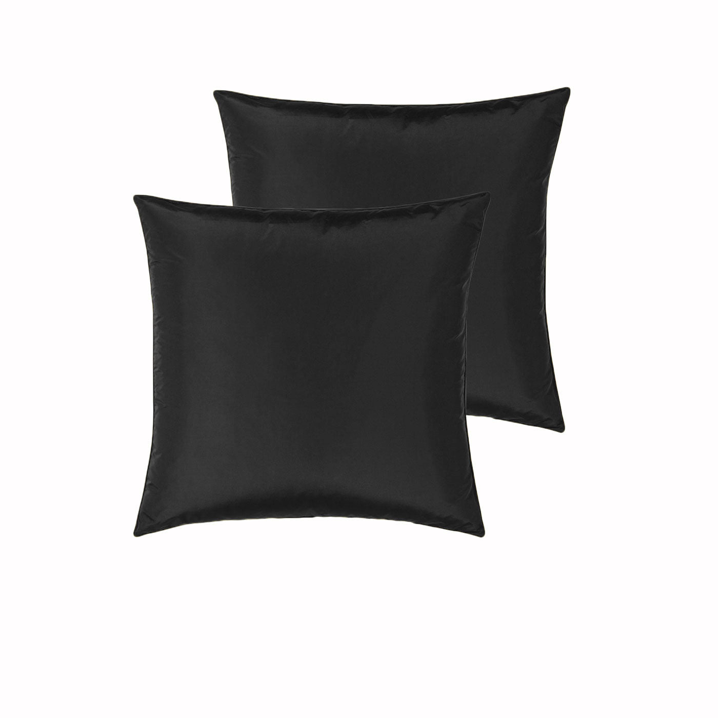 PepperMIll Satin European Pillowcases ( Pair ) BLACK V442-END-PILLOWC-SATIN-BLACK-EU