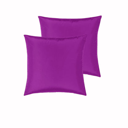PepperMIll Satin European Pillowcases ( Pair ) FUSHIA V442-END-PILLOWC-SATIN-FUSHIA-EU