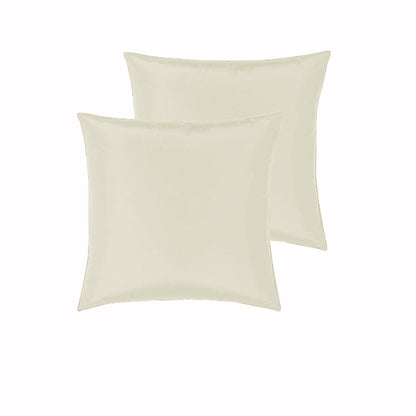 PepperMIll Satin European Pillowcases ( Pair ) IVORY V442-END-PILLOWC-SATIN-IVORY-EU