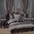 Boudoir Caledonia Black Silver Quilt Cover Set Single V442-END-QUILTCS-CALEDONIA-BLACK-SB
