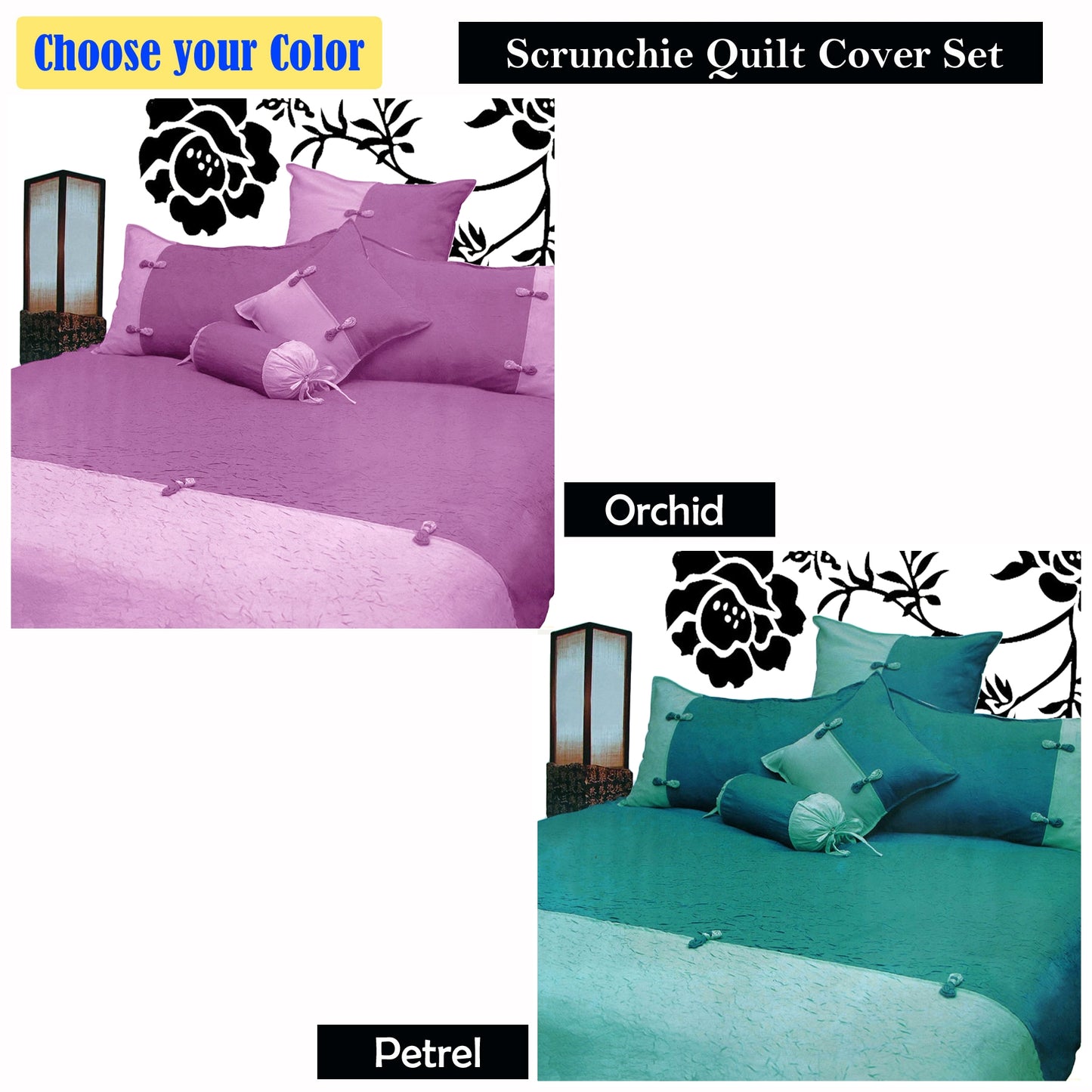 Phase 2 Scrunchie Orchid Quilt Cover Set SINGLE V442-END-QUILTCS-SCRUNCHIE-ORCHID-SB