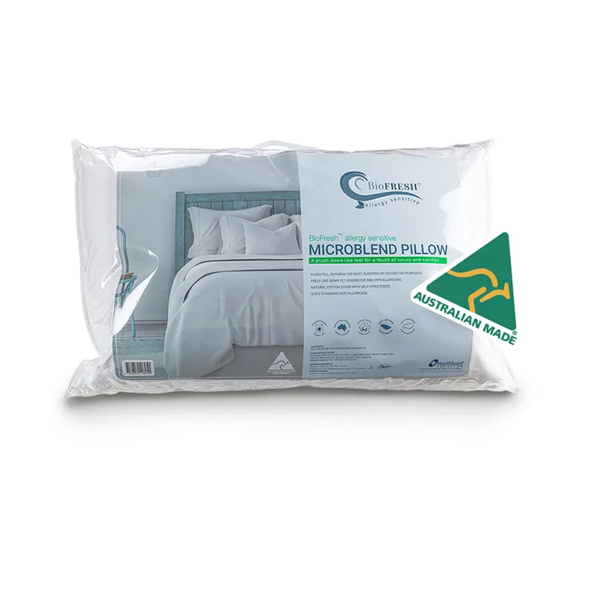 Easyrest BioFresh Allergy Sensitive Microblend Standard Pillow 48 x 73 cm V442-ERT-PILLOW-BIOFRESHMICROBLEND-WHITE-ST