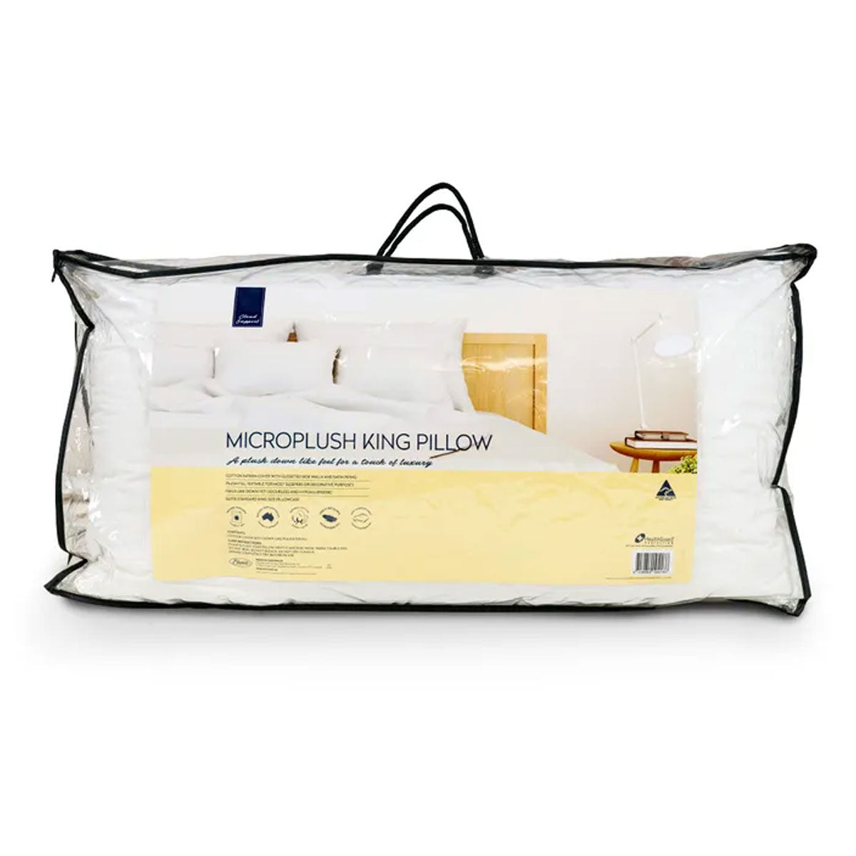 Easyrest Cloud Support Microplush King Pillow 50 x 90 x 24 cm V442-ERT-PILLOW-CLOUDMICROPLUSH-WHITE-KI