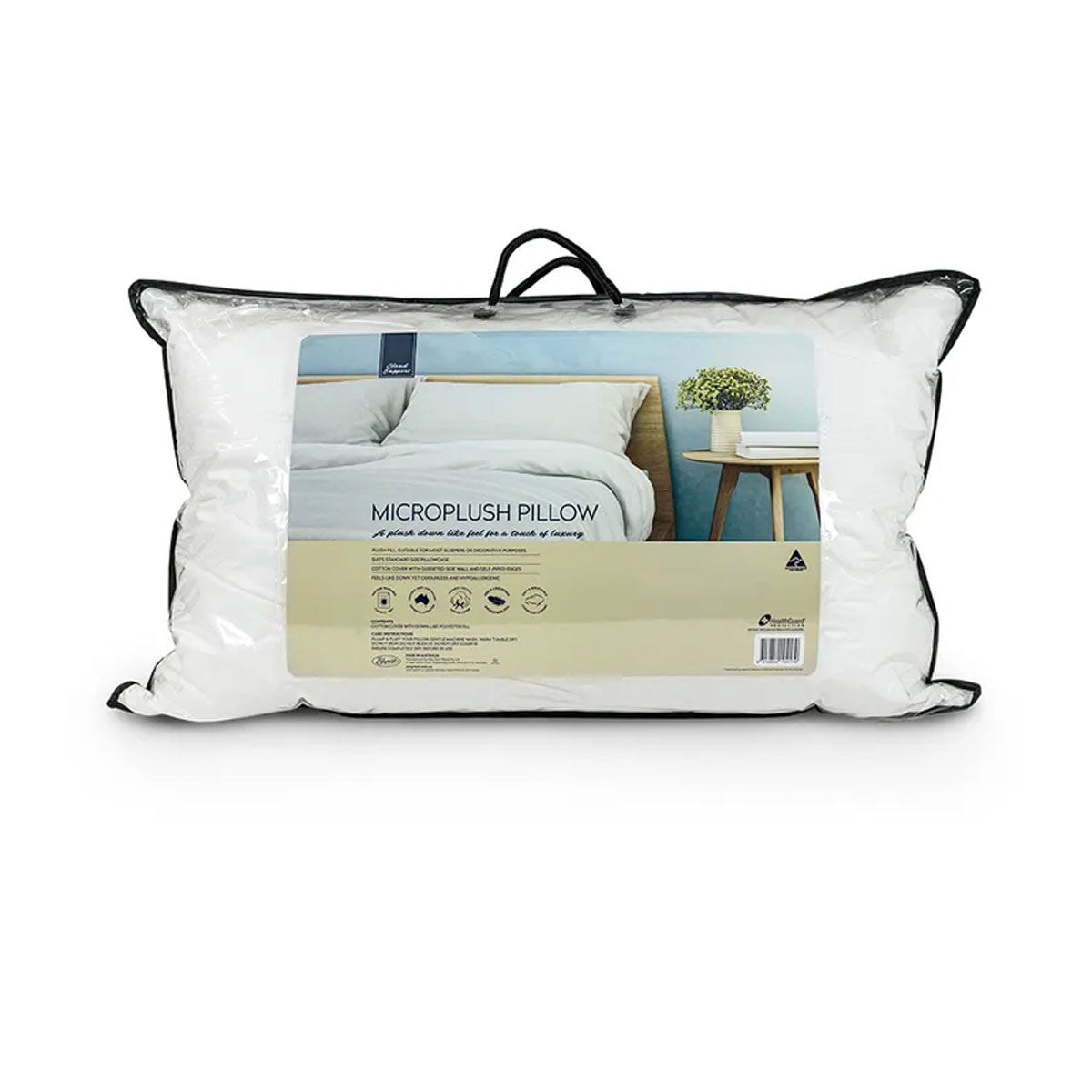 Easyrest Cloud Support Microplush Standard Pillow 48 x 73 cm V442-ERT-PILLOW-CLOUDMICROPLUSH-WHITE-ST